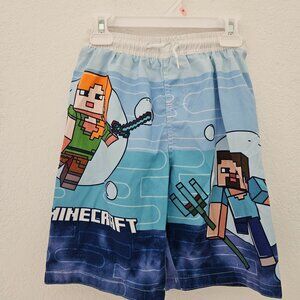 Minecraft Swim Trunks, Boy's Sz 8